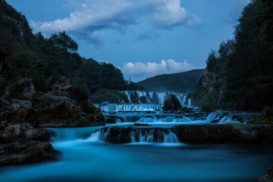 Long exposure of Strbacki Buk waterfall in Una National Park