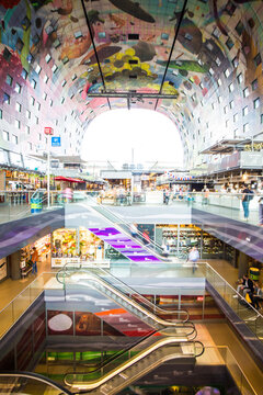 Interior view of Rotterdam Shopping Mall in Netherlands