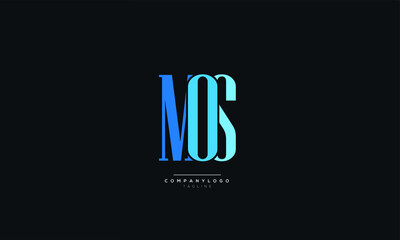Letter MOS Business Logo Design Alphabet Icon Vector Monogram