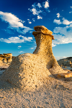 View of hoodoo in Bisti/De Na Zin Wilderness