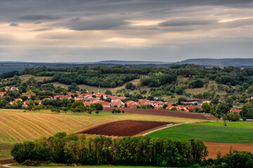 Fototapeta premium Majestic view over to a beautiful valley, french countryside