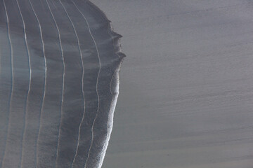 Aerial view of tidal wave at Turnagain Arm in Cook Inlet