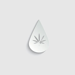 paper medical marijuana or cannabis leaf icon
