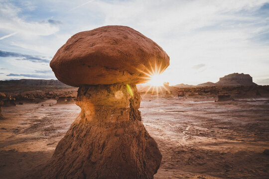 Sunset over Goblin Valley State Park