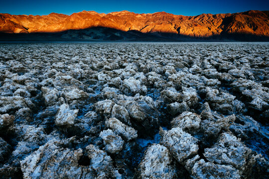 Scenic view of Devils Golf Course during sunset