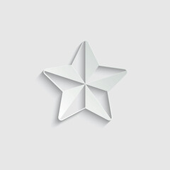 paper star icon vector. star sign