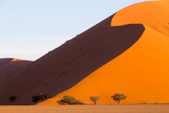 View of sand dune in desert
