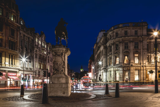 Trafalgar Square In London At Night