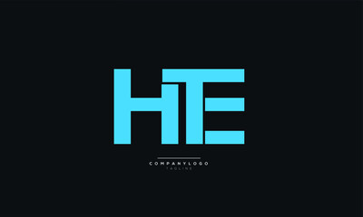 HTE Letter Business Logo Design Alphabet Icon Vector Monogram