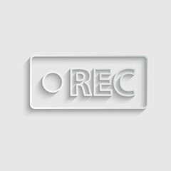 paper rec icon - vector