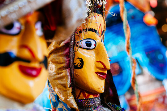 Close up of puppets