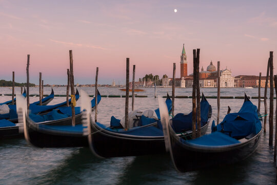 Gondolas at Saint Marks Square in Venice
