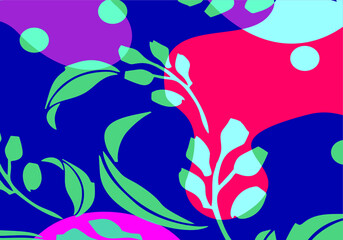 Indonesian batik motifs with very distinctive plant patterns. design with modern colors for various purposes, vector EPS 10