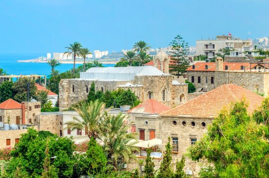 View of old town against sky