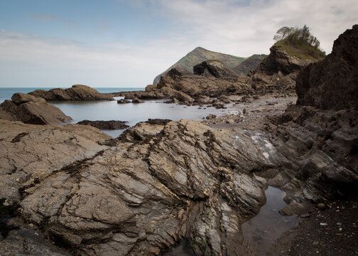 Scenic view of rocky coastline at Mermaids Cove beach