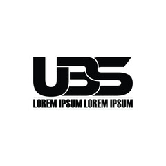 UBS letter monogram logo design vector