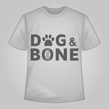 dog bone tshirt design for dog lover | stock.adobe
