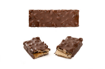 chocolate bar isolated on white