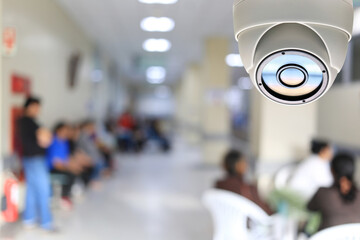 CCTV tool of dome camera in hospital.