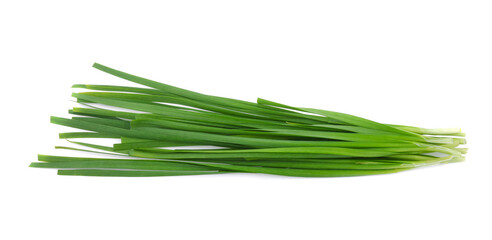 Chinese chives, Garlic chives isolated on white background
