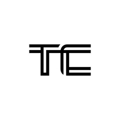 initial letter tc line stroke logo modern