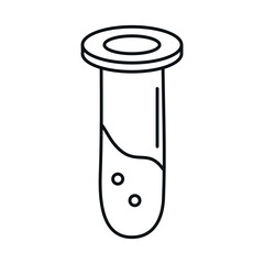 back to school, chemistry test tube elementary education line icon style