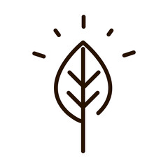 leaf nature ecology environment line icon