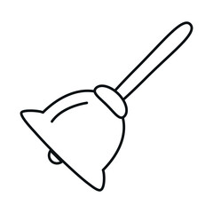 bell with handle element line icon style