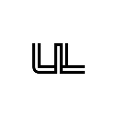 initial letter ul line stroke logo modern