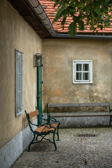 オーストリア　グラーツのシュロスベルクの丘の上の休憩所