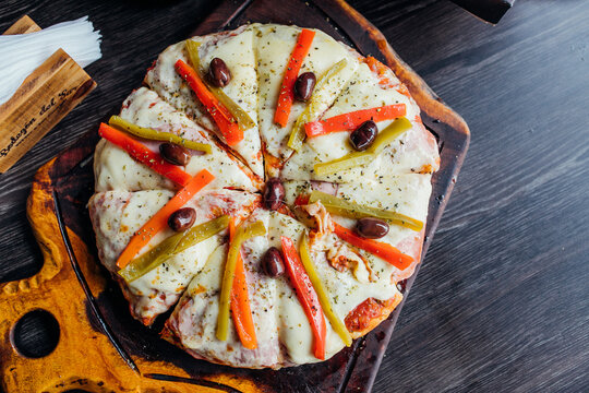 pizza con morron