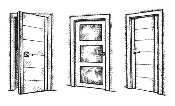 Door Sketch Open Images – Browse 33,342 Stock Photos, Vectors, and Video