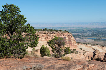 Cliff in the Colorado National Monument with the Grand Valley