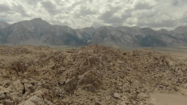 Mount Whitney Sierra Nevada Mountains Aerial Shot R