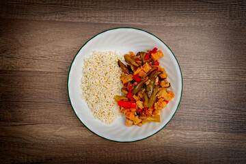 Rice with Salad
