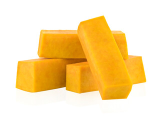 pumpkin slice isolated on white background.