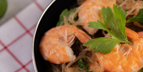 Baked Shrimp with Glass Noodles.