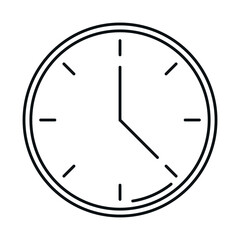 round clock time line icon style