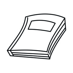 back to school, literature book read elementary education line icon style