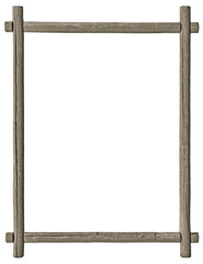 Blank Empty Signboard Frame, Vertical Isolated Copy Space, Grey Wooden Texture, Grunge Aged Rustic Weathered Empty Textured Gray Wood Framing