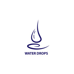 blue color water fall logo for business
