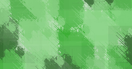 abstract lines mixing of green shades on white backdrop.