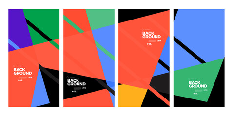 Obraz premium Vector colorful abstract geometric background for banner and social media