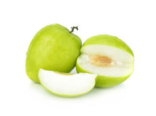 Fresh Jujube and ripe jujube isolated on white background