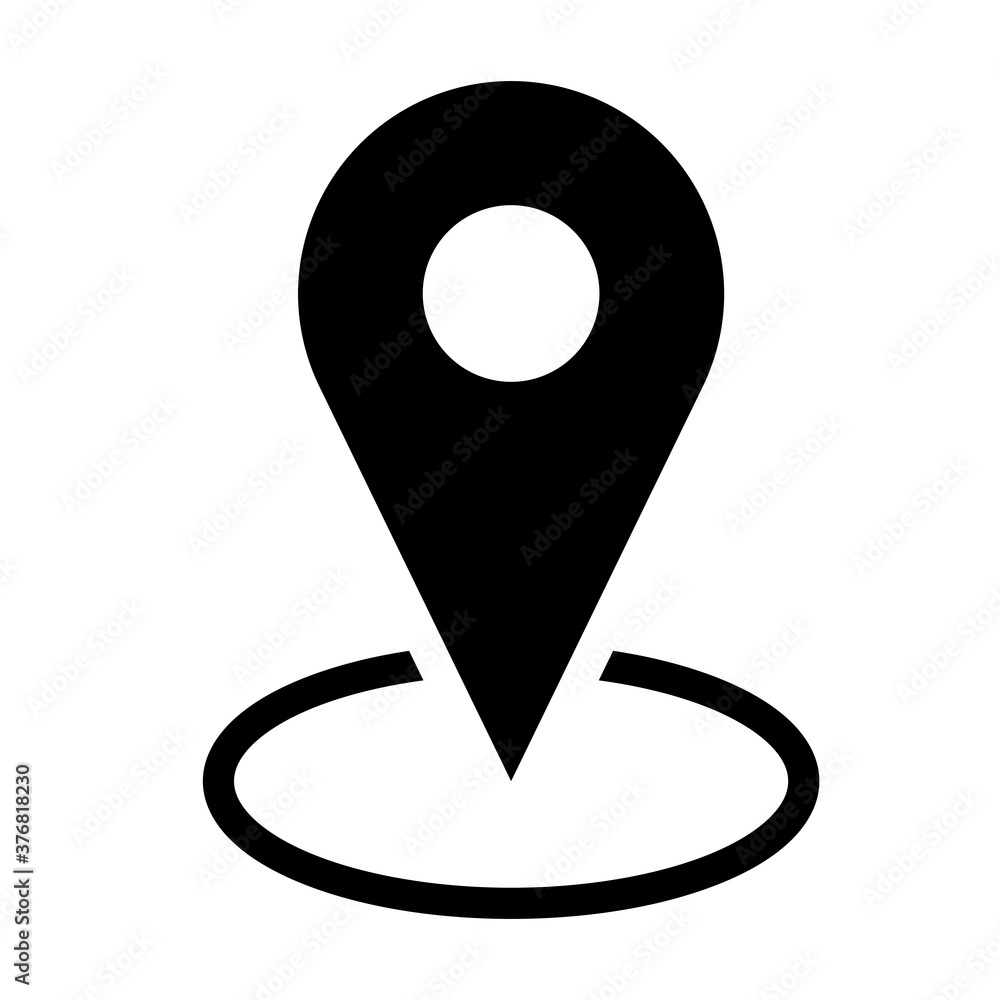 Poster map hotspot location pointer pin sign symbol icon. vector image.