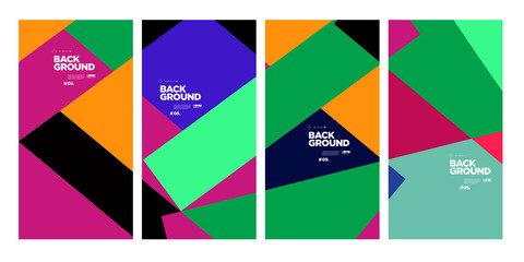 Vector colorful abstract geometric background for banner and social media