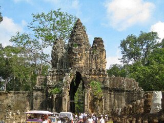 カンボジア　アンコールトム　南大門