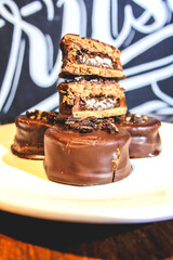 chocolate cake on a plate