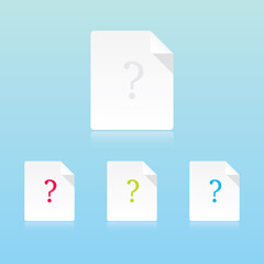 Vector Modern Unkown Document Icons With Question Mark