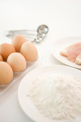 ingredient, egg and flour